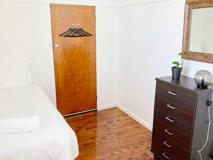 Single beds and spacious rooms with storage