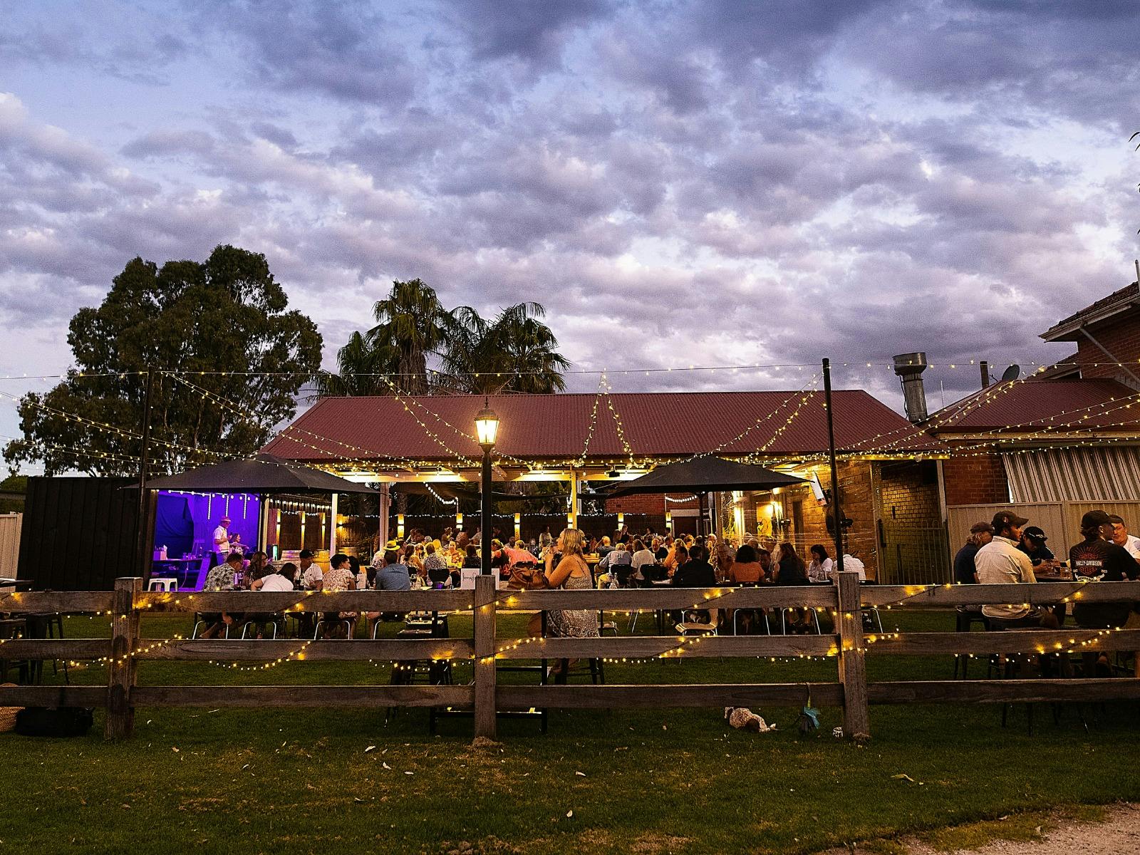 Beer Garden At Night