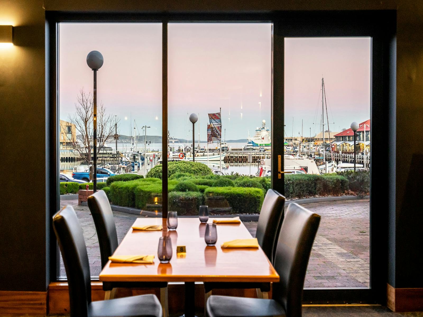 Waterfront views at Tasman Restaurant