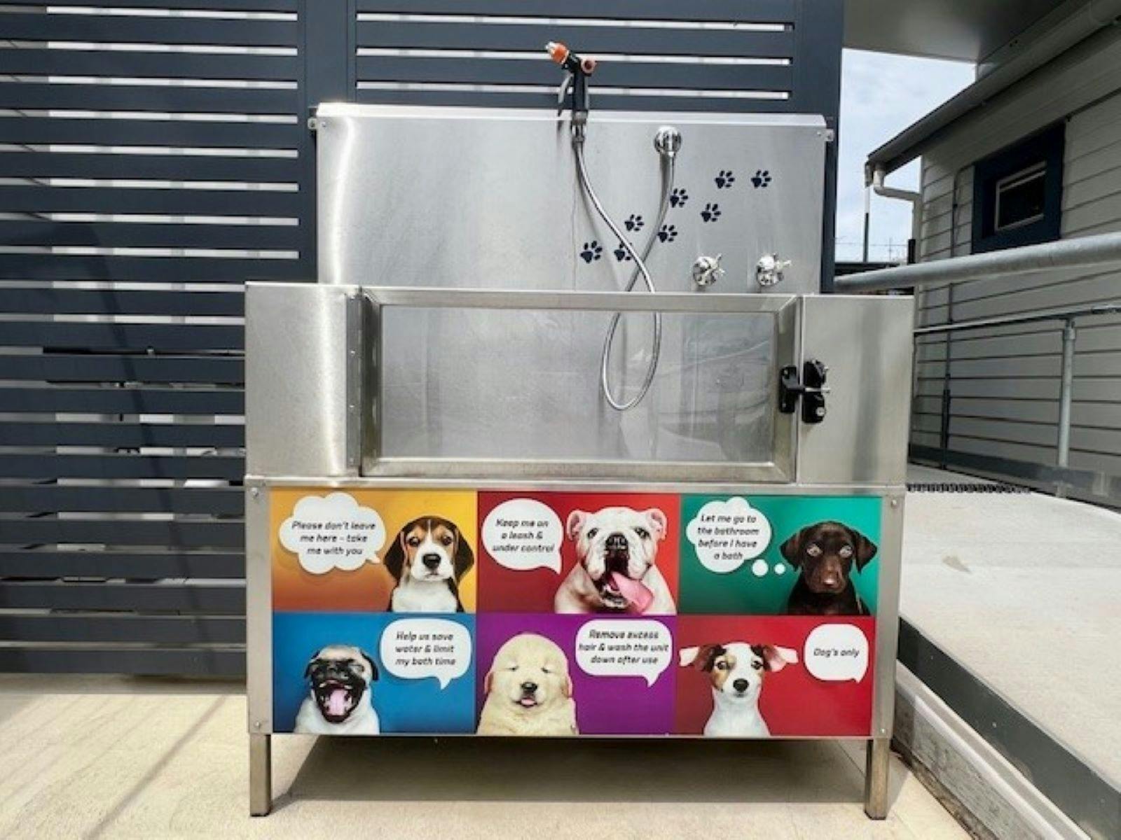 Dog wash at Sails Holiday Park