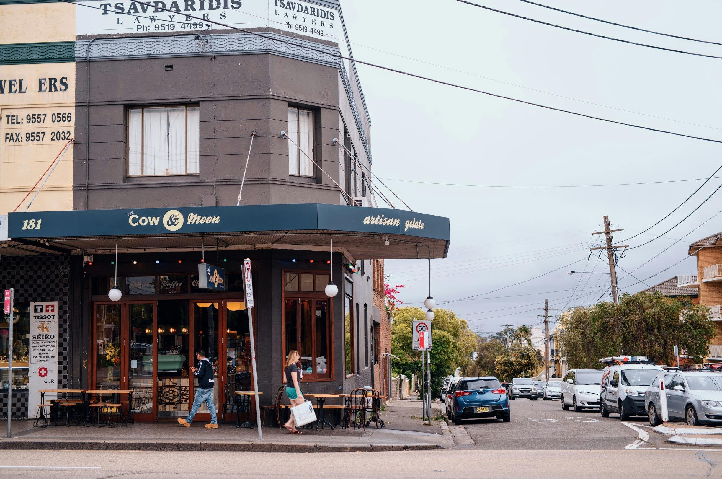Cow and The Moon arisan gelato located on Enmore Road, Enmore