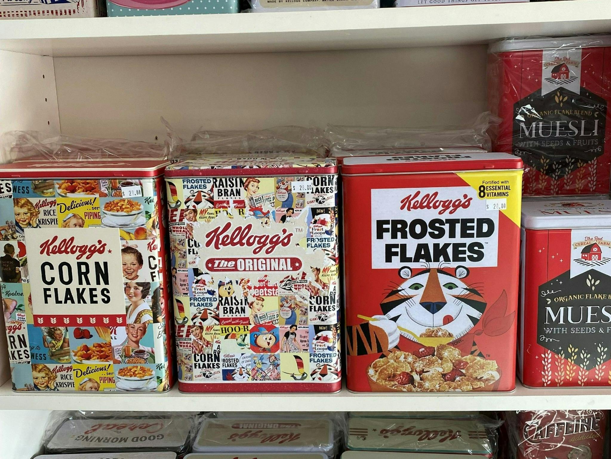 Old fashion ceral boxes