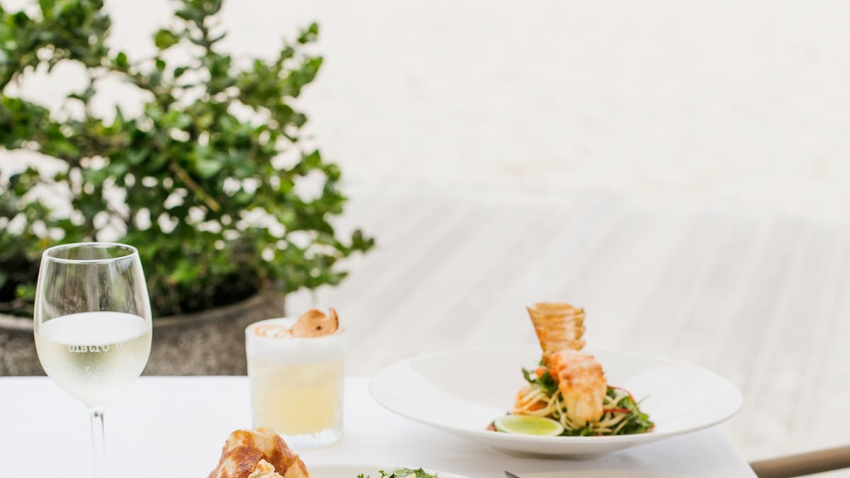 Beachfront dining