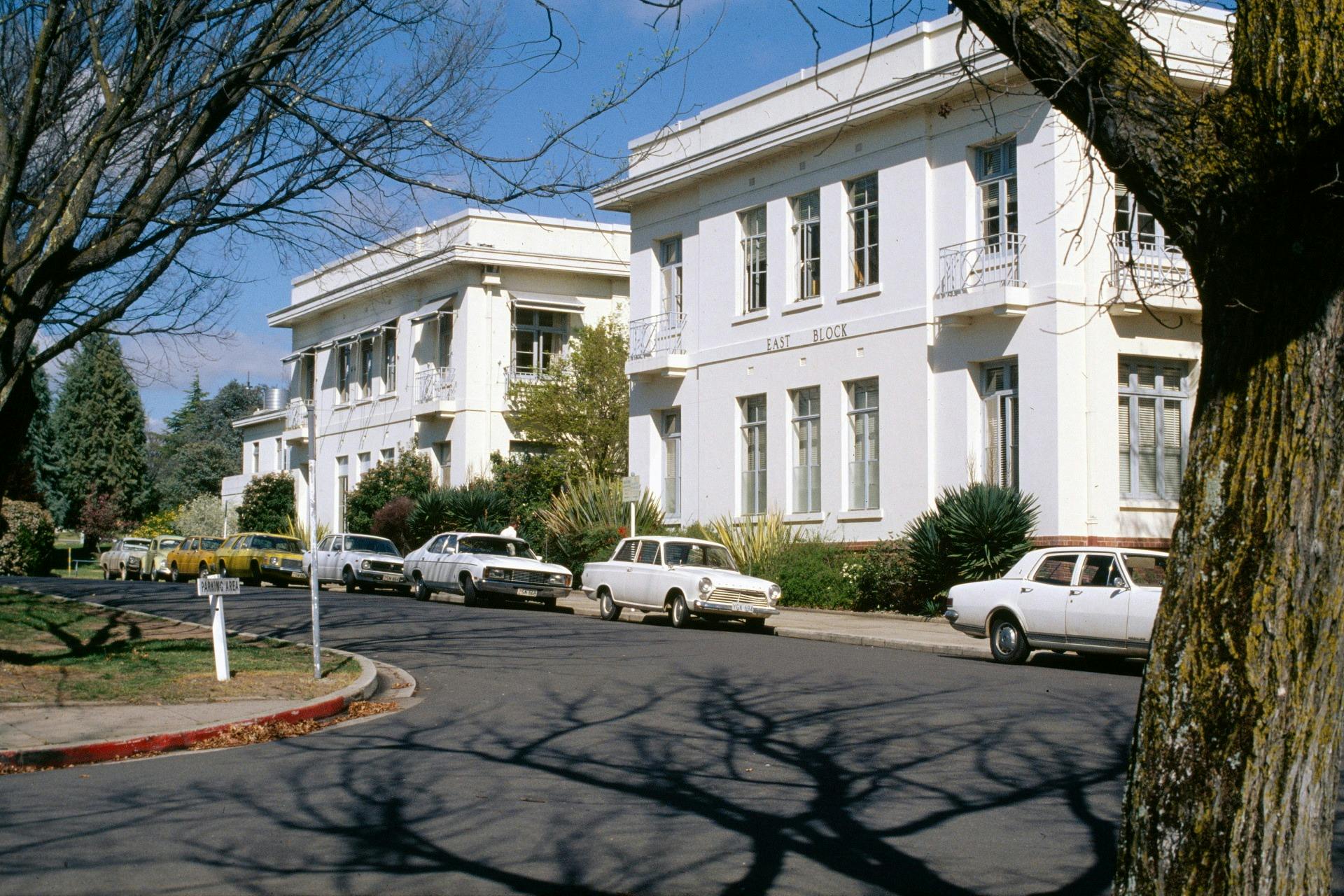 Photograph of historic East Block building, home to National Archives of Australa in Canberra.