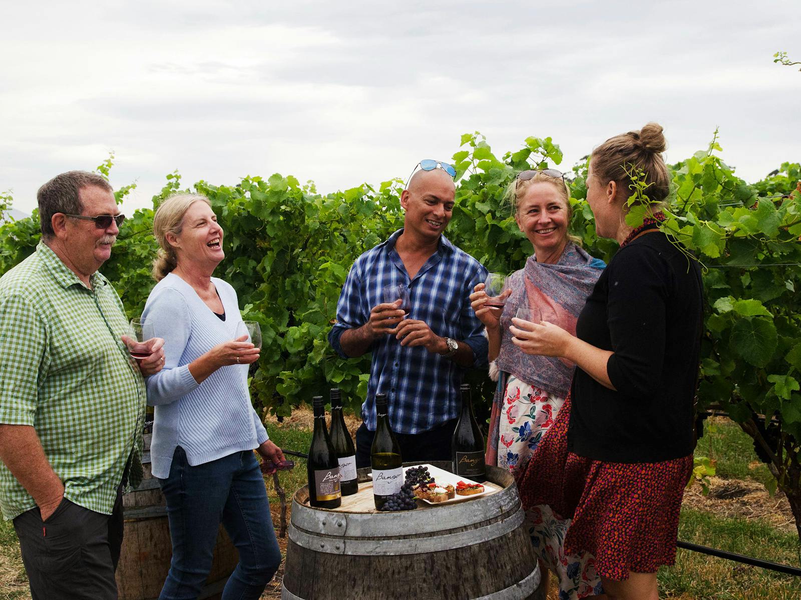 Bangor Wine in the Vines Tour - taste the Bangor range of wines paired with local produce.