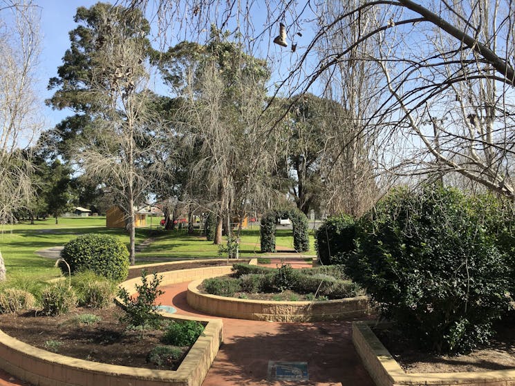 The sensory garden in Curry Reserve is maintained by Camden Council. With a variety of seasonal and ever green plantings, including edible herbs and citrus. The garden varies in appearance by season.