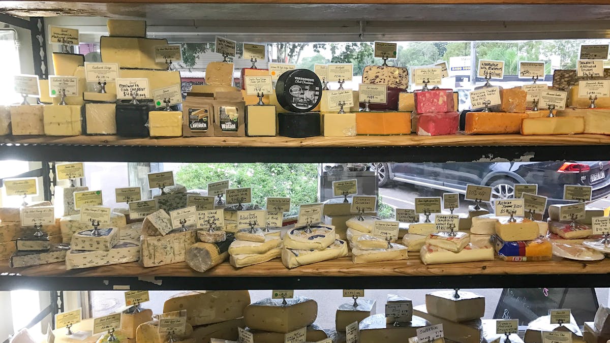 Cheese room filled with over 200 Australian and international cheeses
