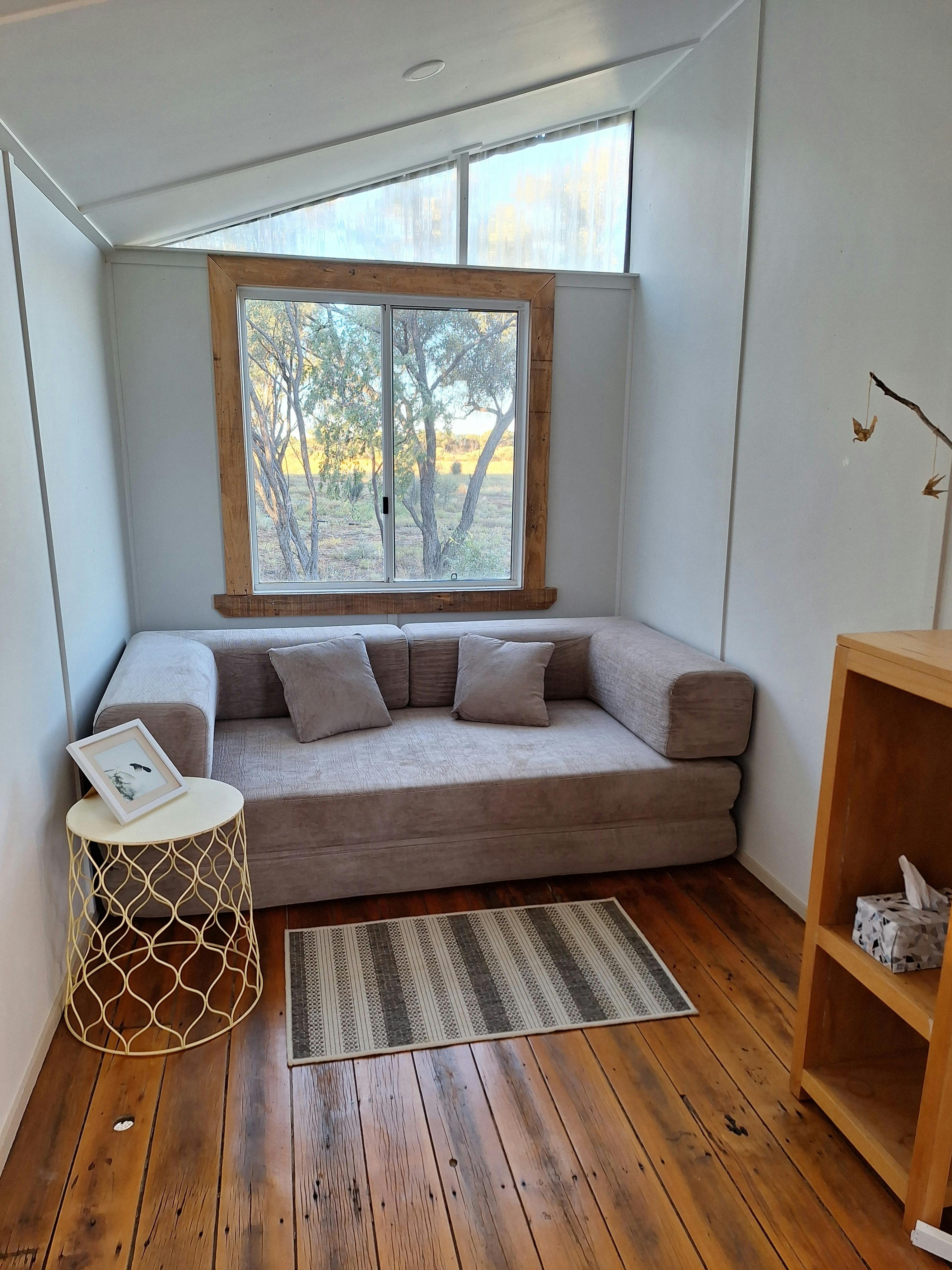 Two seater lounge in a living area