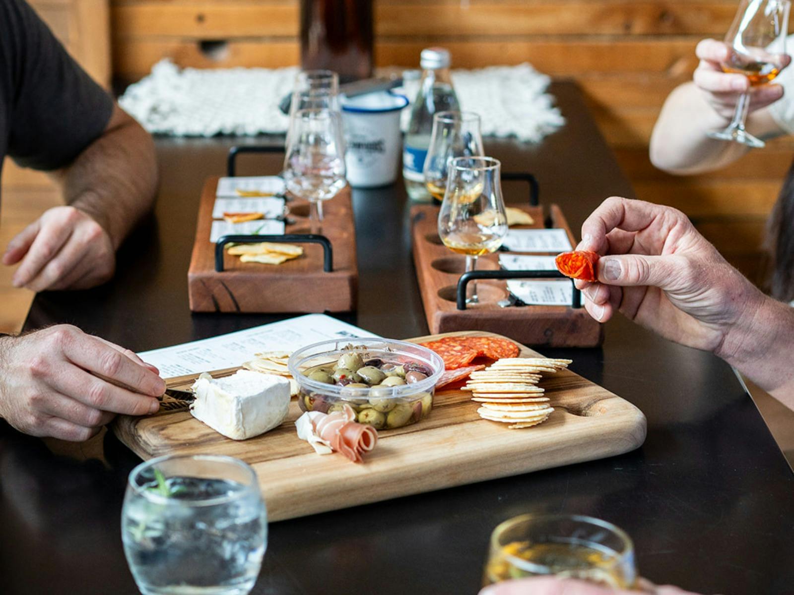 Tasting paddles and grazing platters