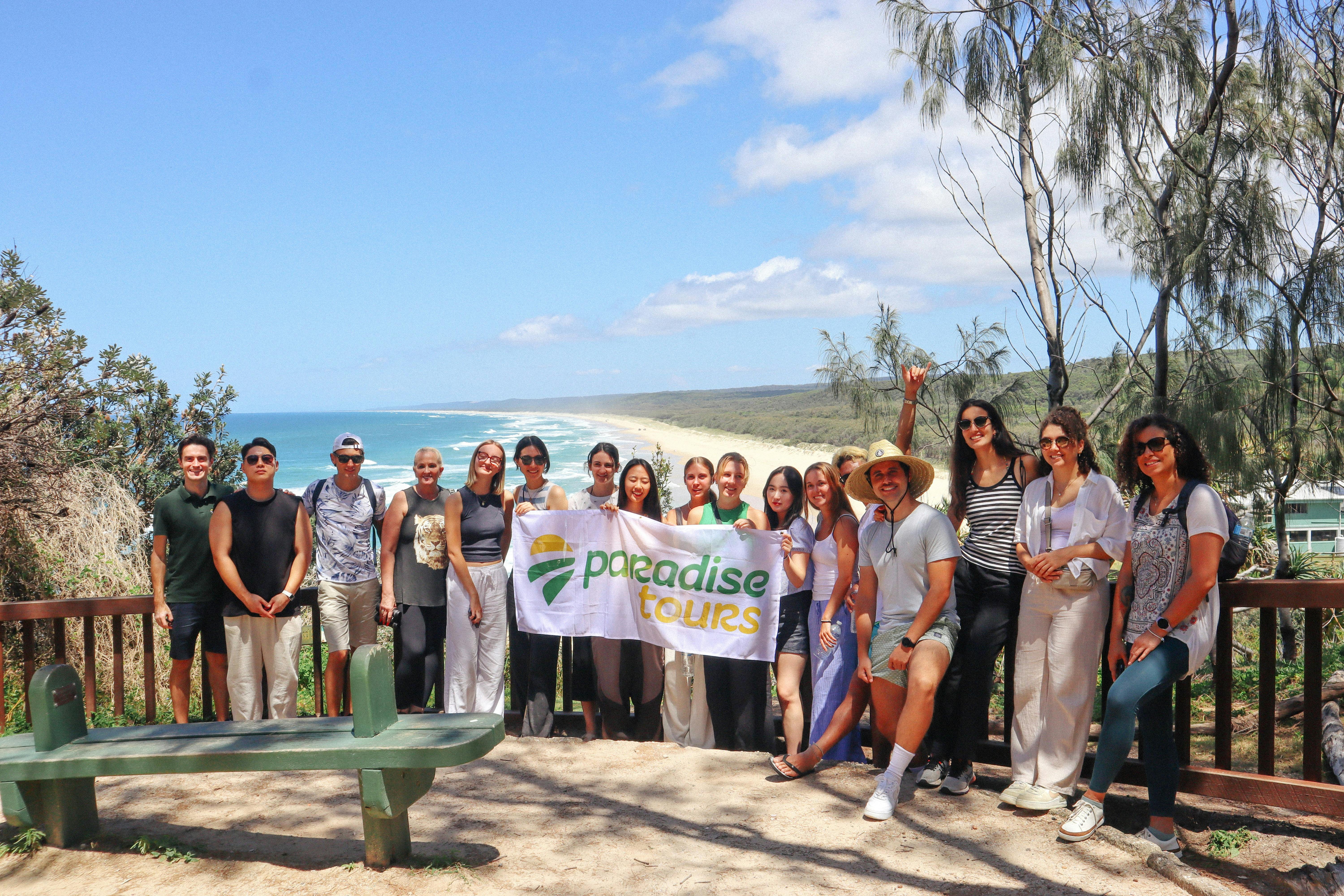 Paradise Tours group at Point Lookout, North Stradbroke Island