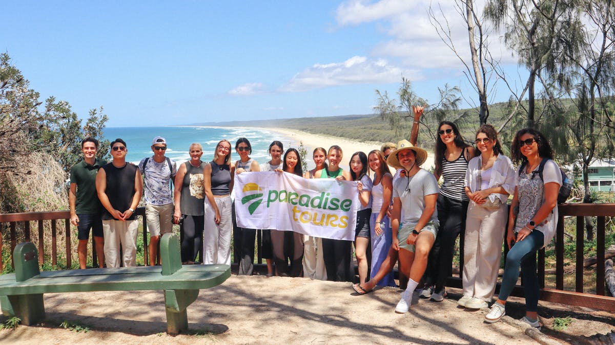 Paradise Tours group at Point Lookout, North Stradbroke Island