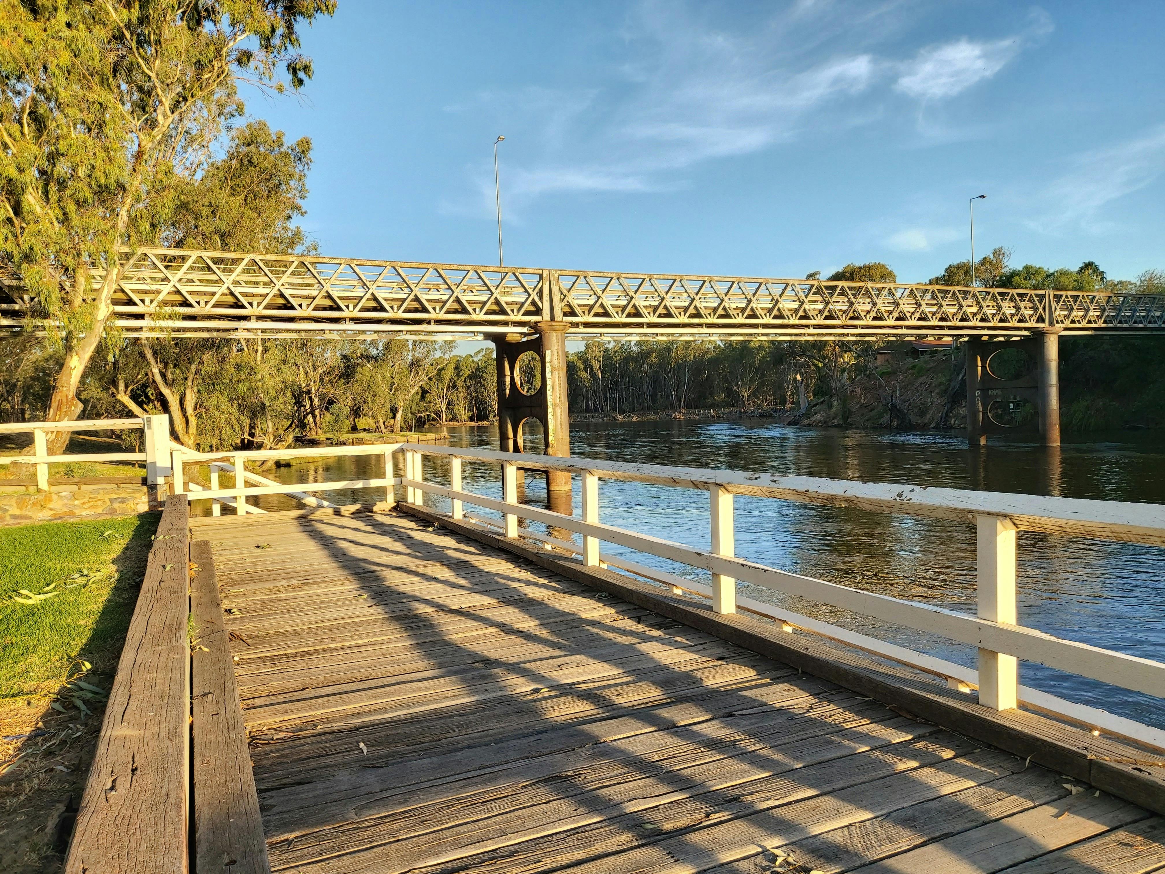 rustic bridge and jetty