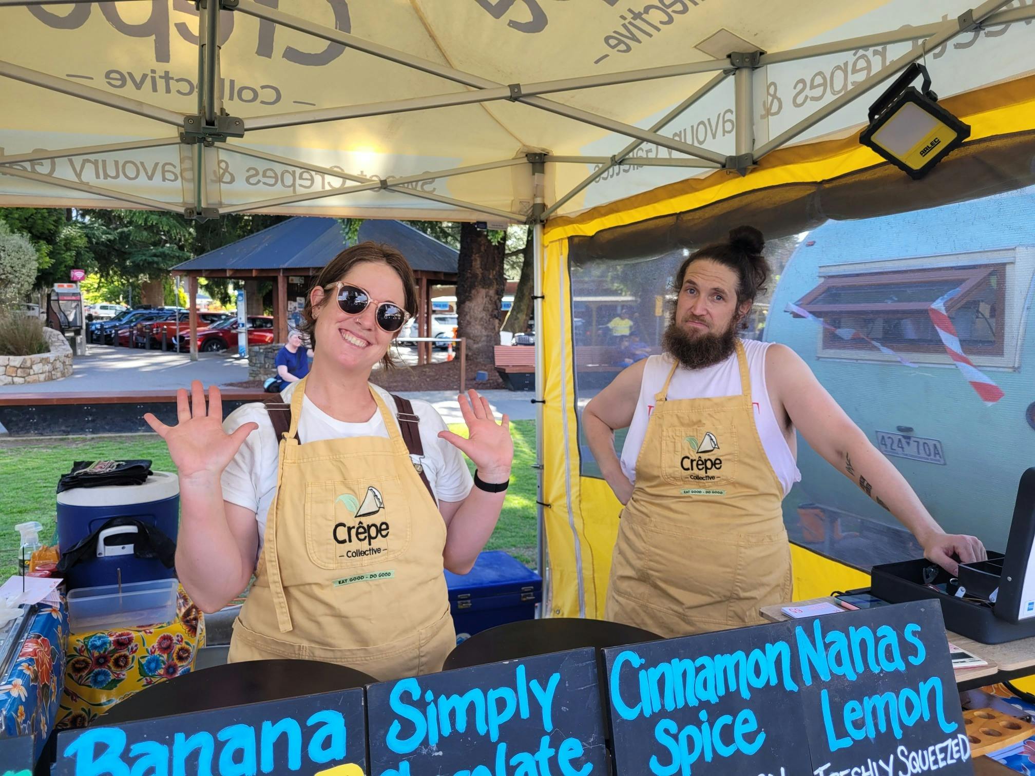 Two chefs from Crepe Collective