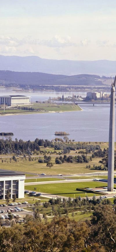 View from Mount Ainslie showing Waterjet and Carillon