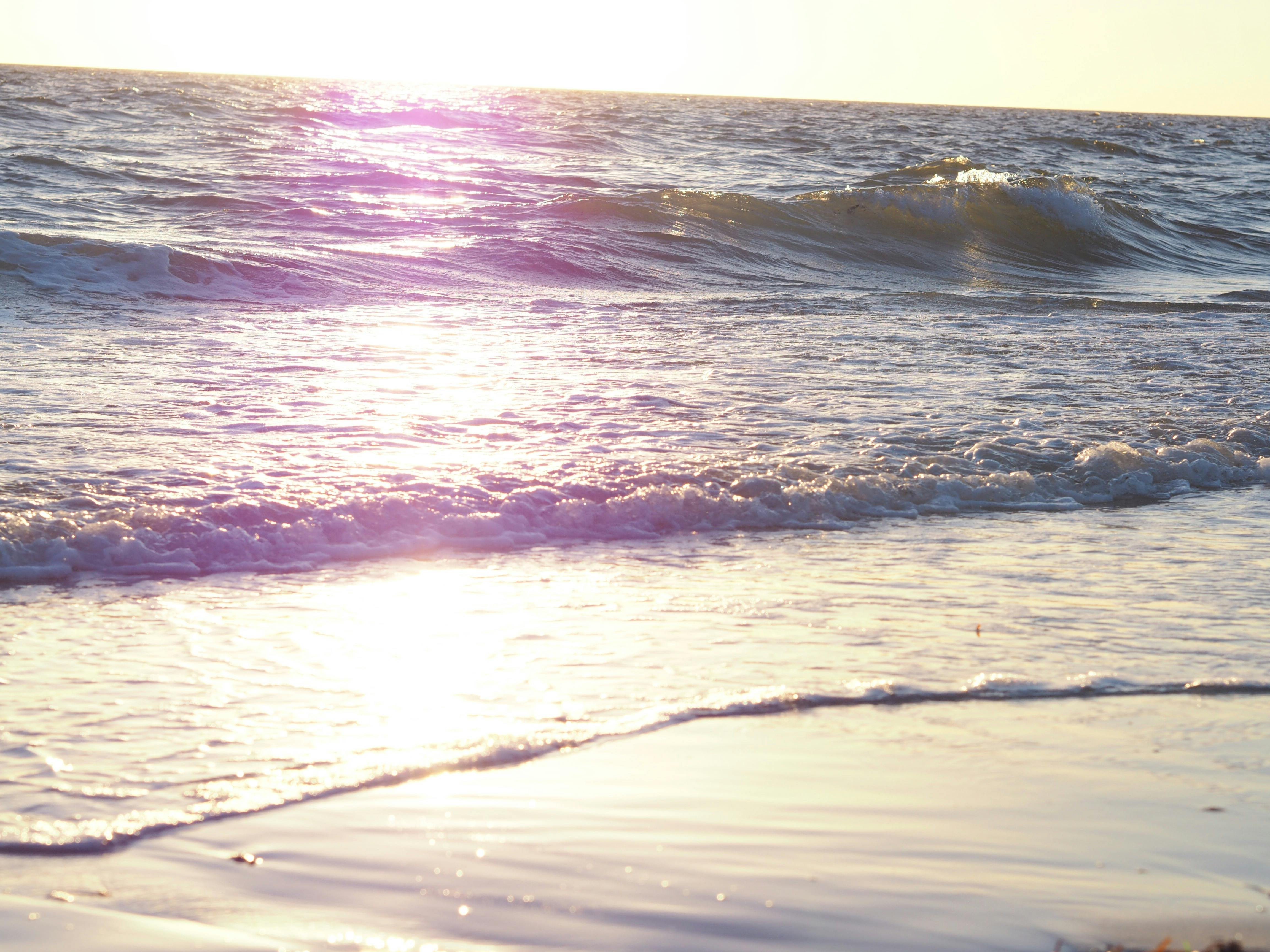 Waves at sunset