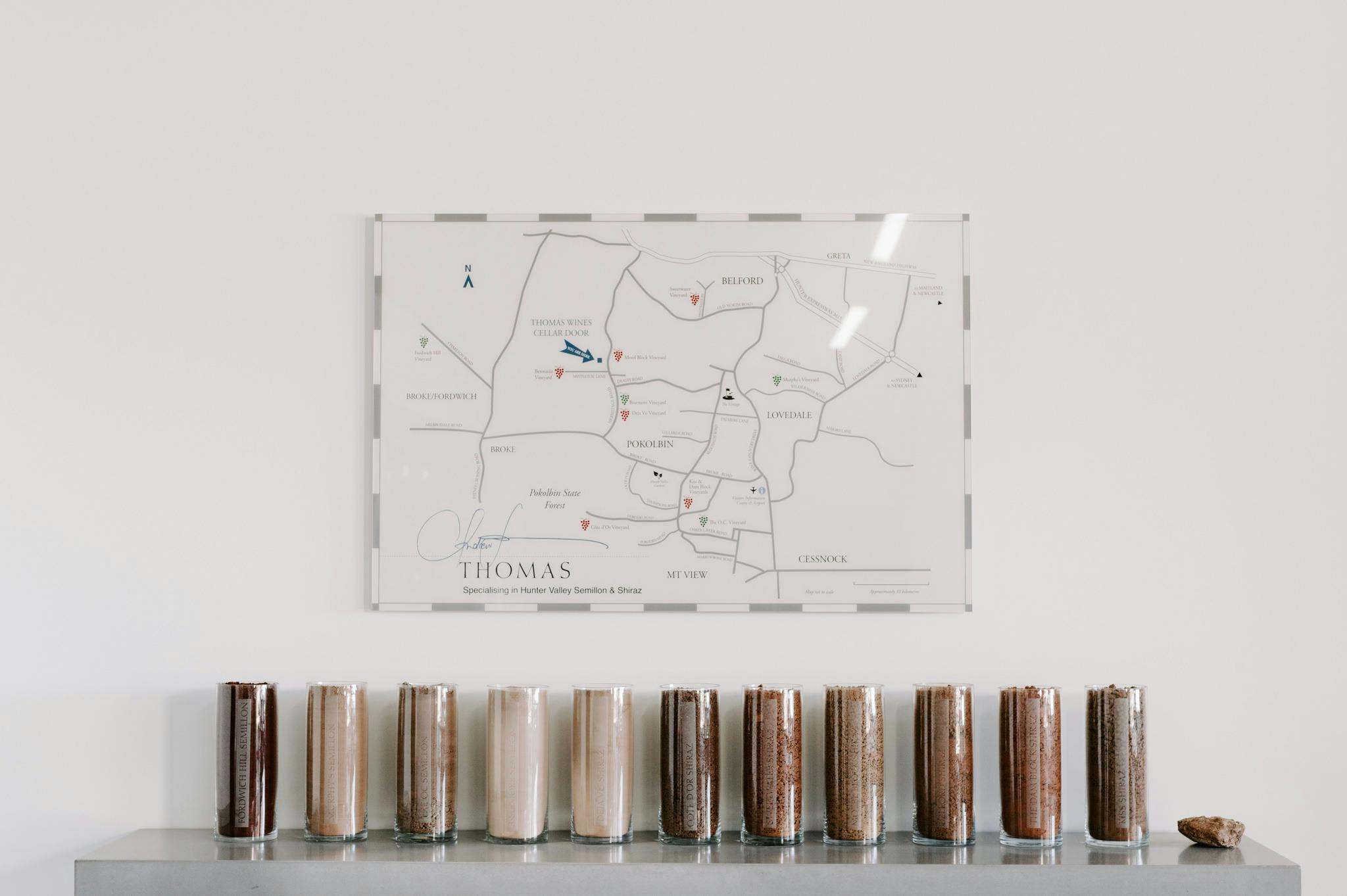 Journey Tasting includes soil samples & a jouney through Semillon & Shiraz