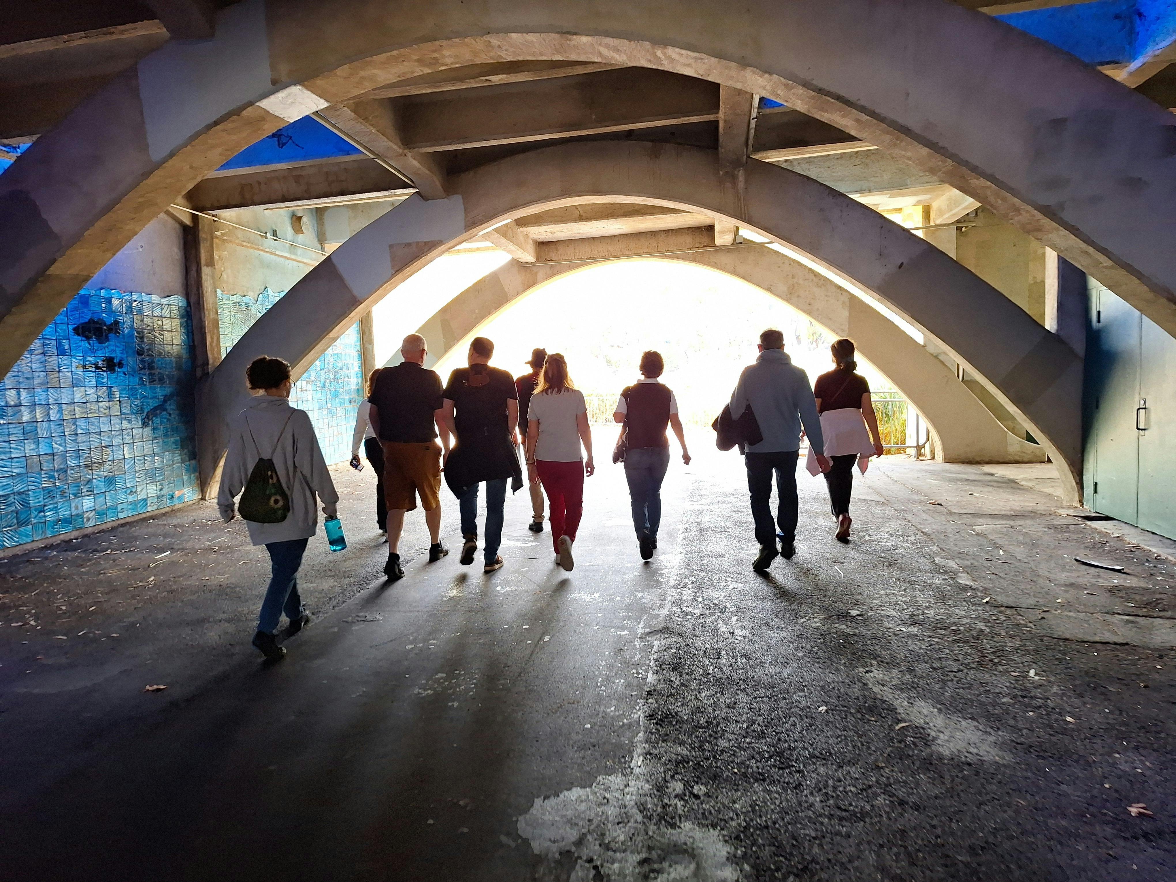 Walking  to the river