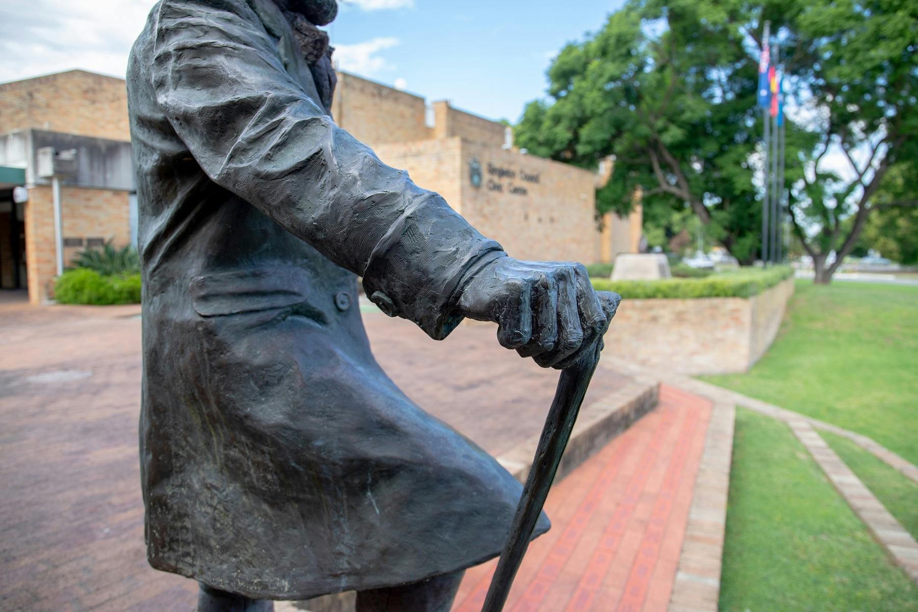 detail view of bronze sculpture by the artist Tanya Bartlett showing colour and texture of surface.