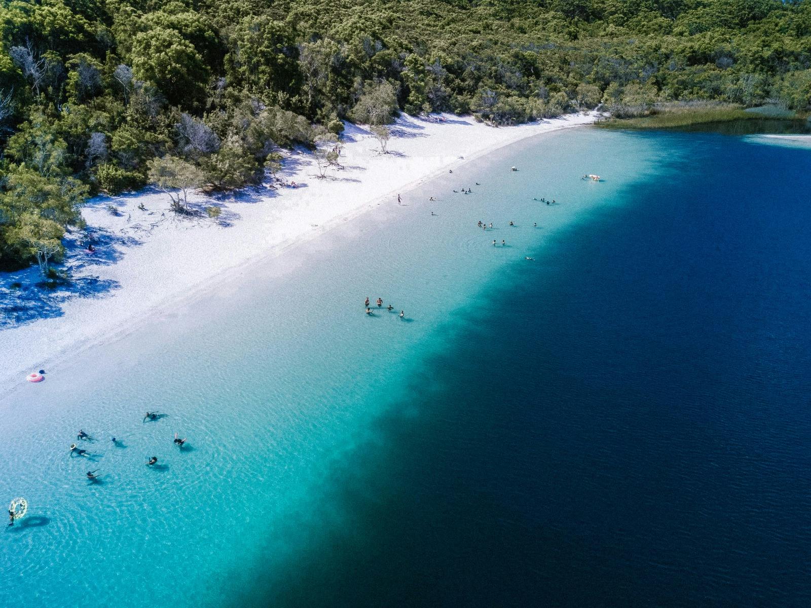 Lake McKenzie Aerial, K'gari Fraser Island