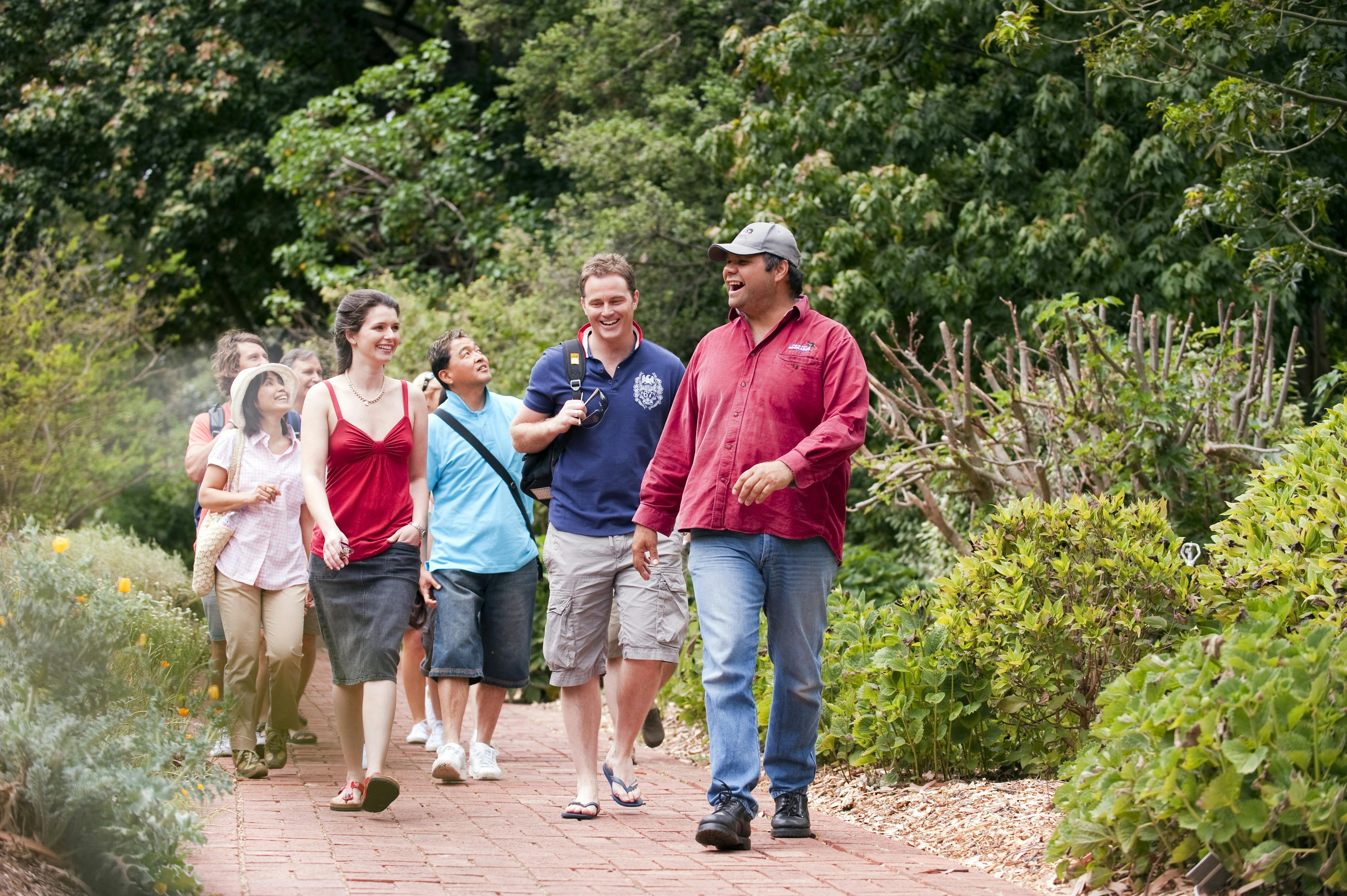 Haydyn Bromley with a tour group at the Adelaide Botanical Gardens - Aboriginal Native Plant Tour