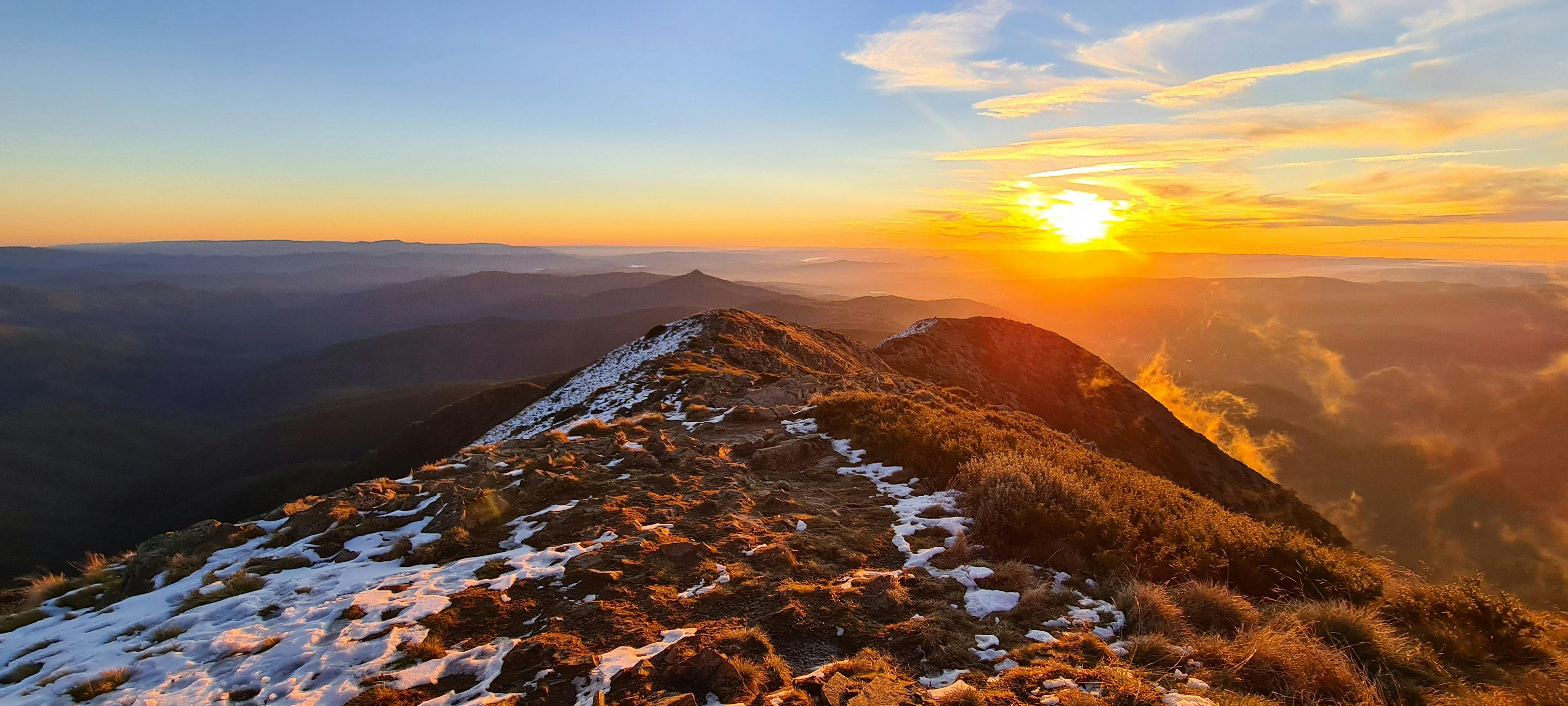 Sunset from the summit of Mt Buller.