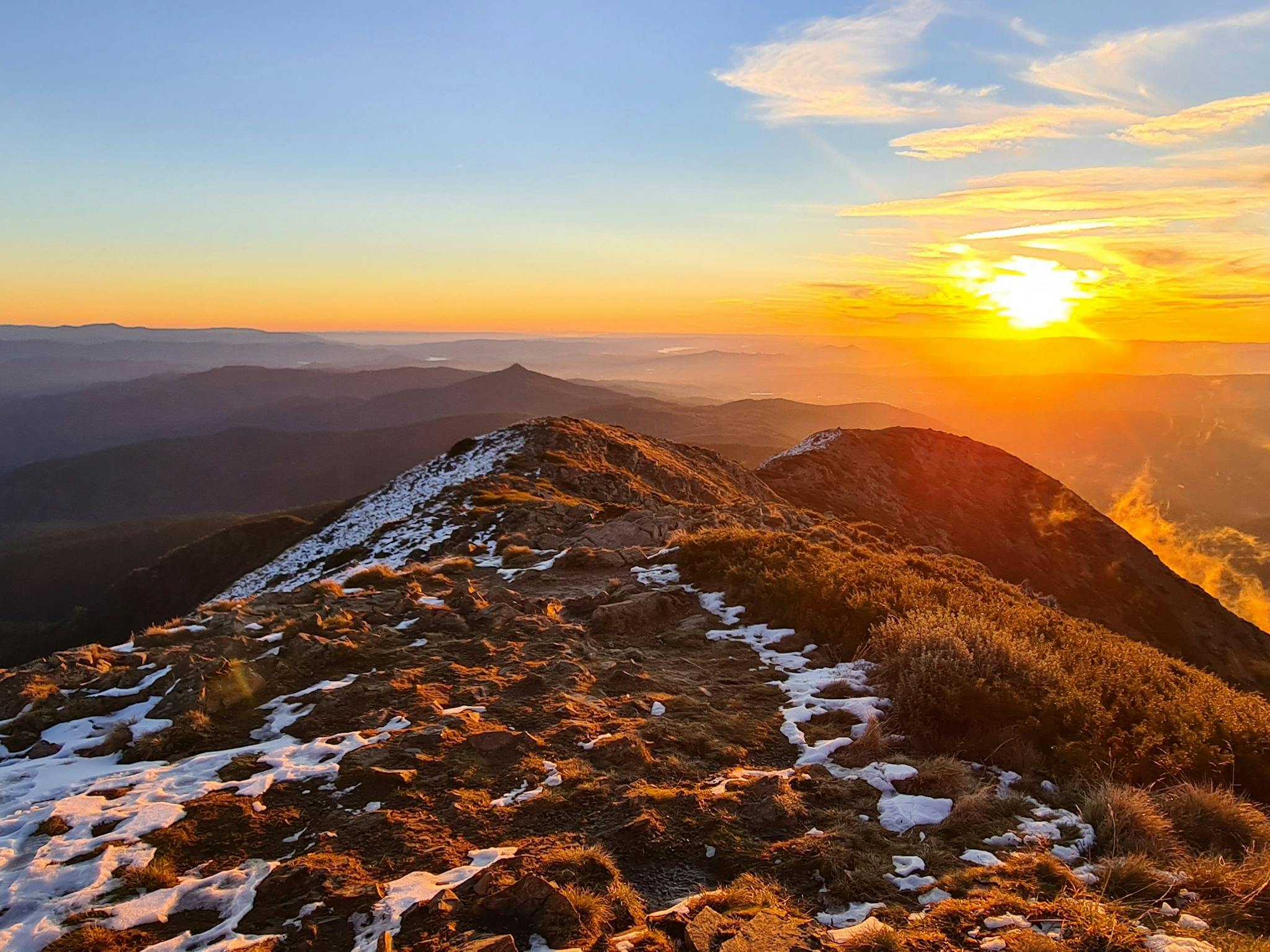 Sunset from the summit of Mt Buller.