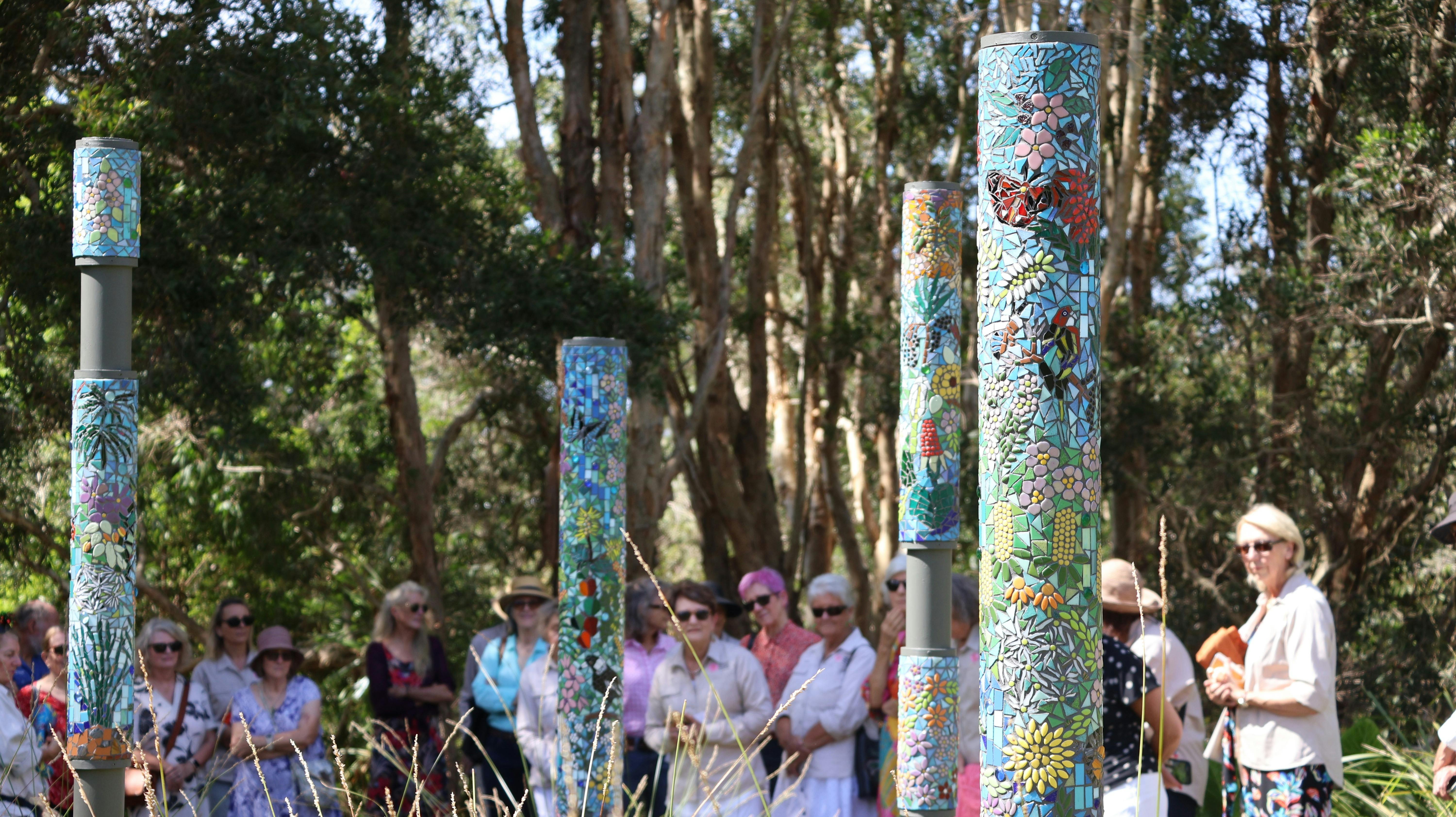 Mosaic poles