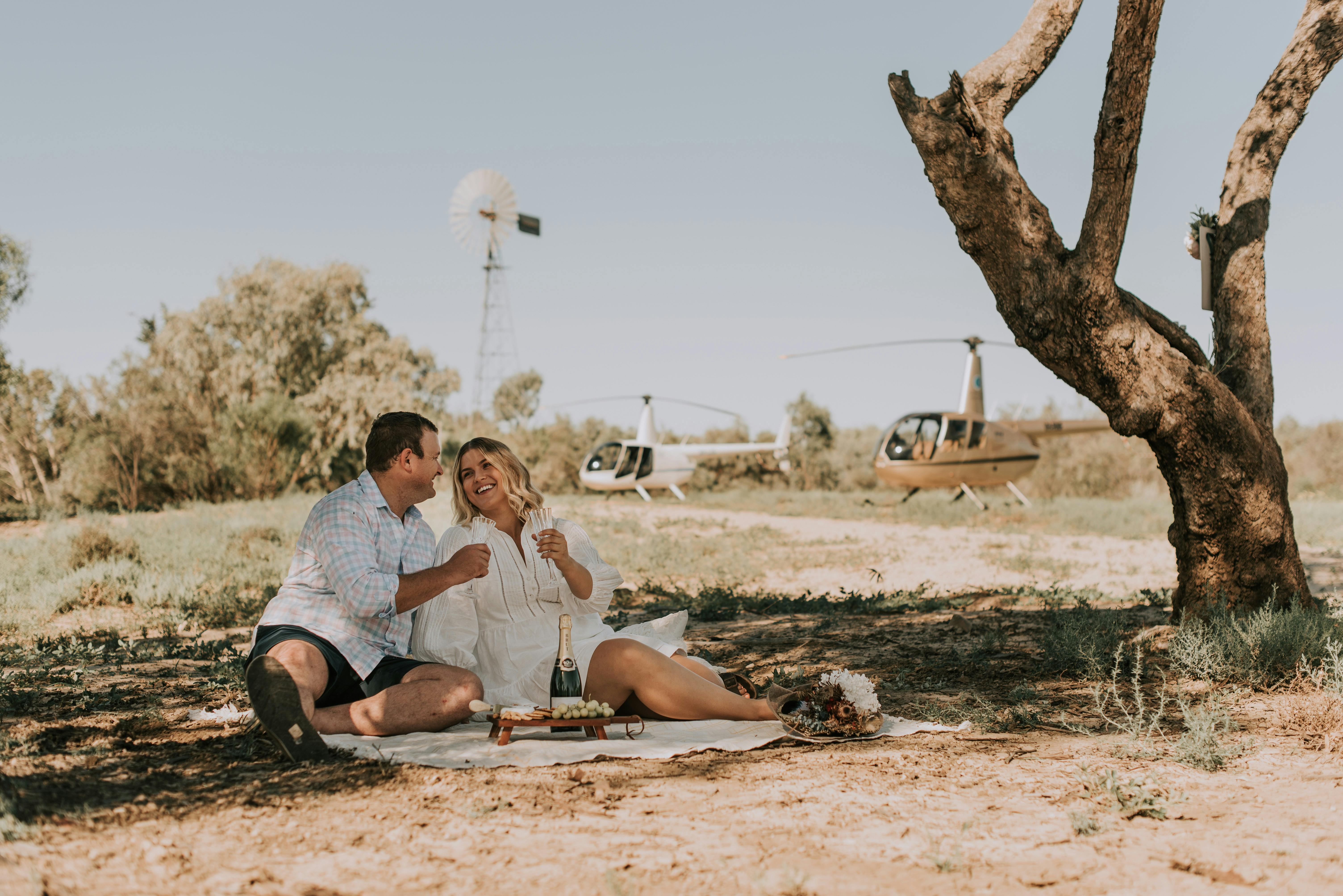 Outback Queensland channel country picnic experience near Longreach