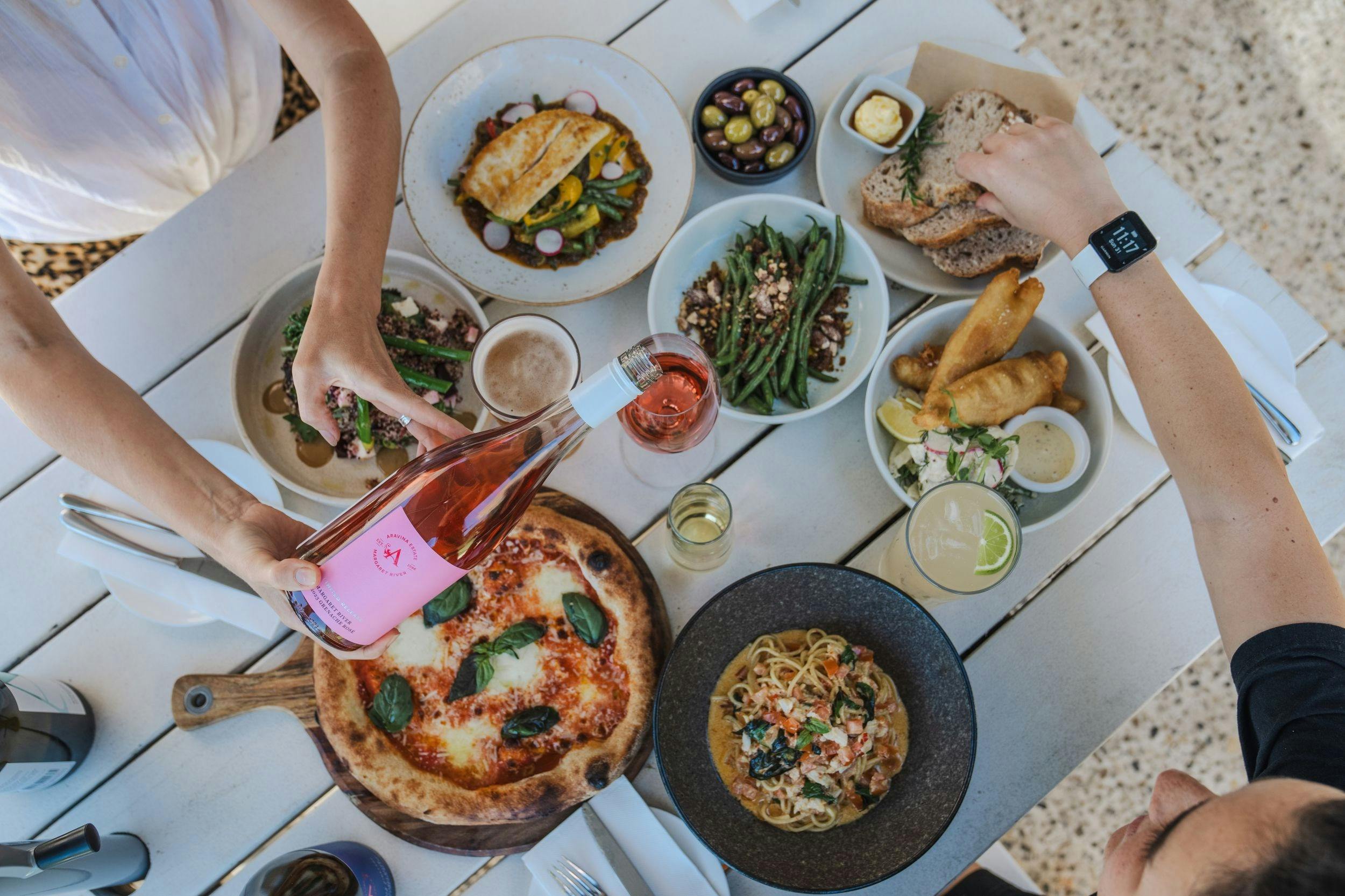 Wine paired perfectly with lunch