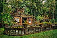 The castle that Jose Paronella built set within the tropical rainforest setting