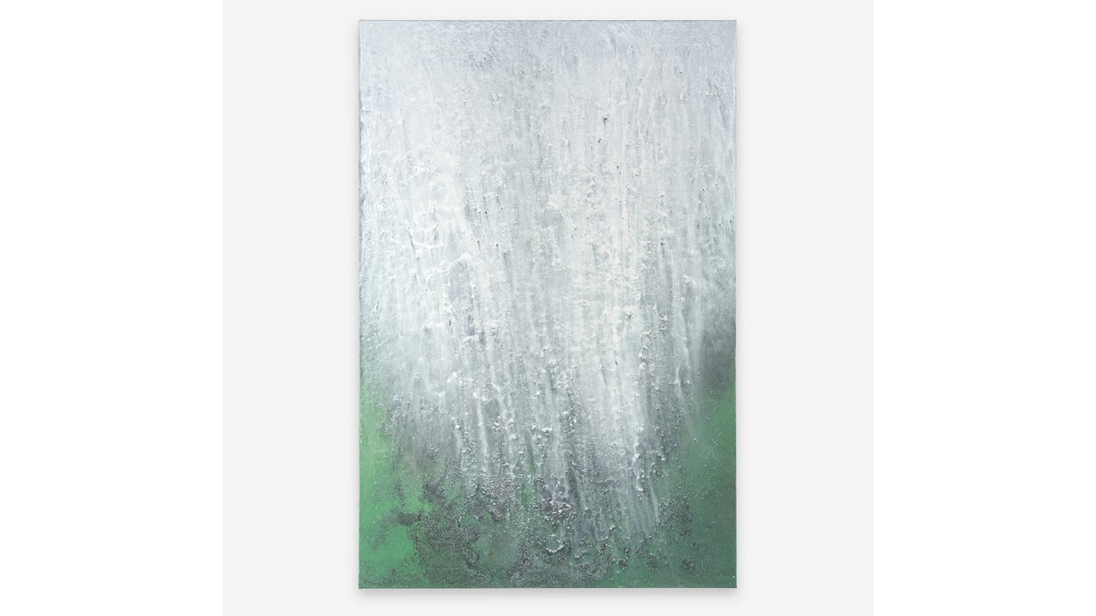 ASH KEATING 'Russell Falls Response #3' 2026, mixed media on linen, 188 x 125 cm