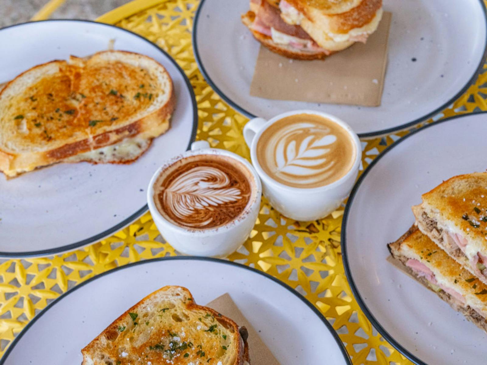 Specialty coffee and toasties at Toast Eden