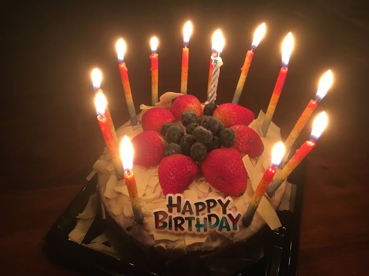 Lighted Birthday cake