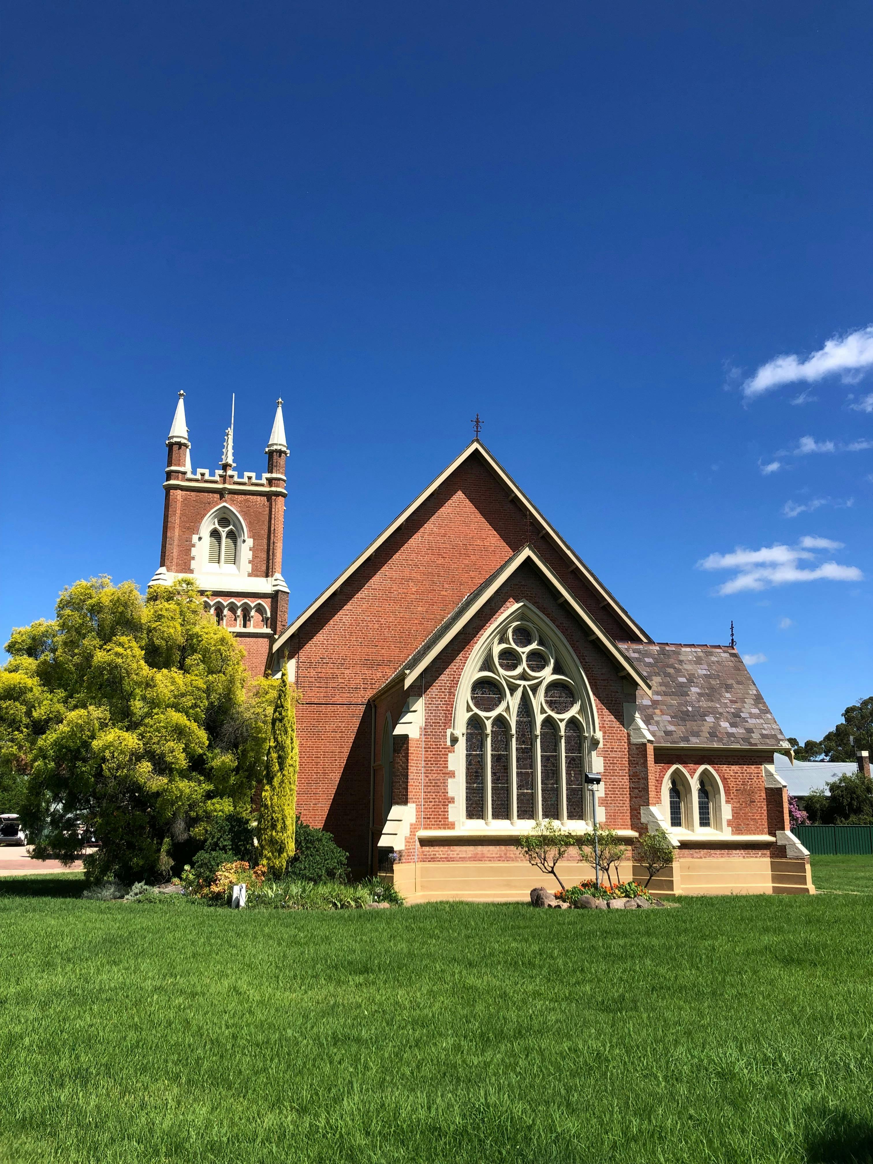 A church with an enormous bell so big that two people can fit into it!
