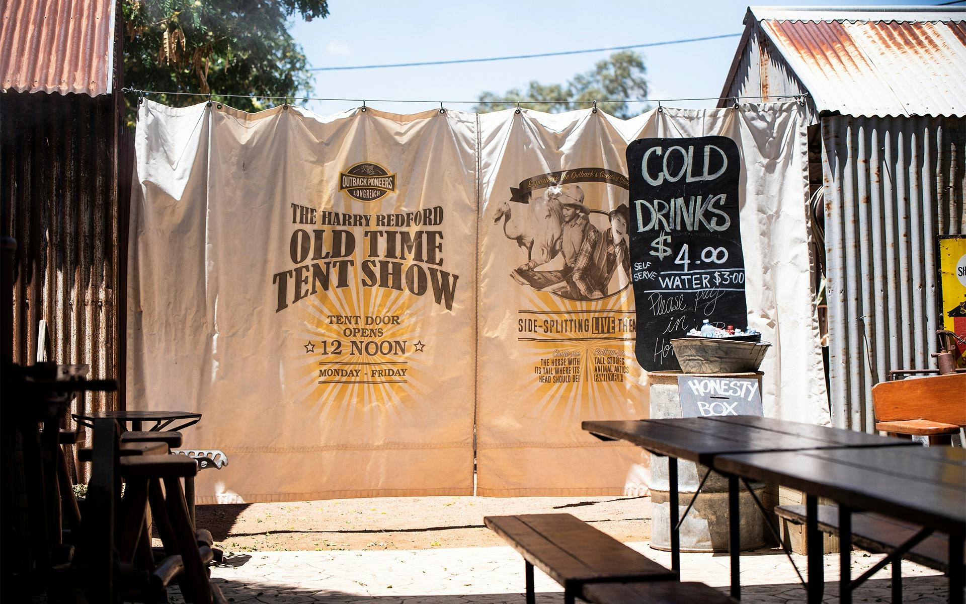 The Old Time Tent Show entrance
