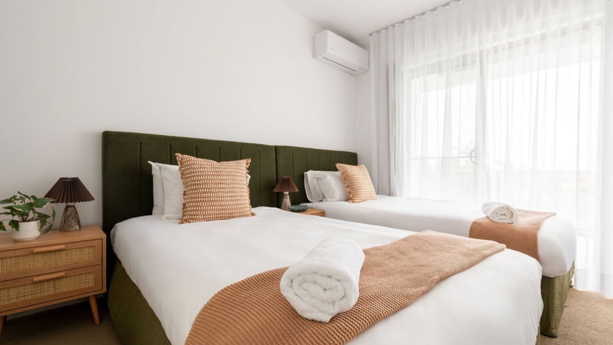 Two bedroom unit in Kingscliff - Bedroom one Two bedroom unit in Kingscliff - Bedroom one