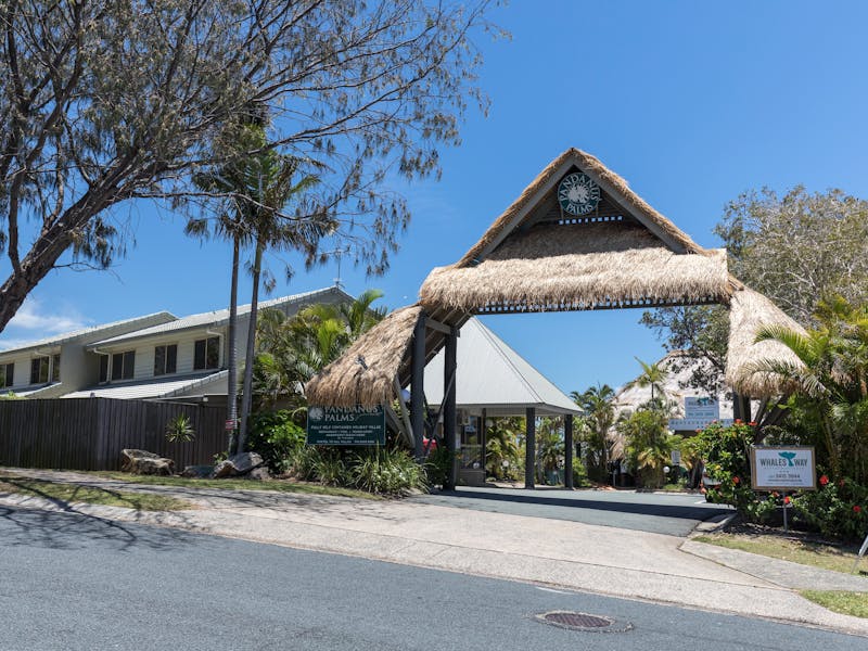 Front entrance of resort