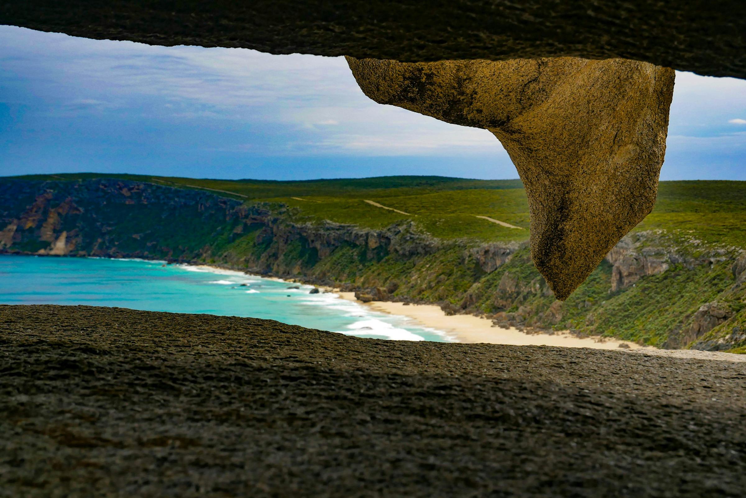 Remarkable Rocks looking west. Flinders Chase National Park. Exceptional Kangaroo Island Tours.
