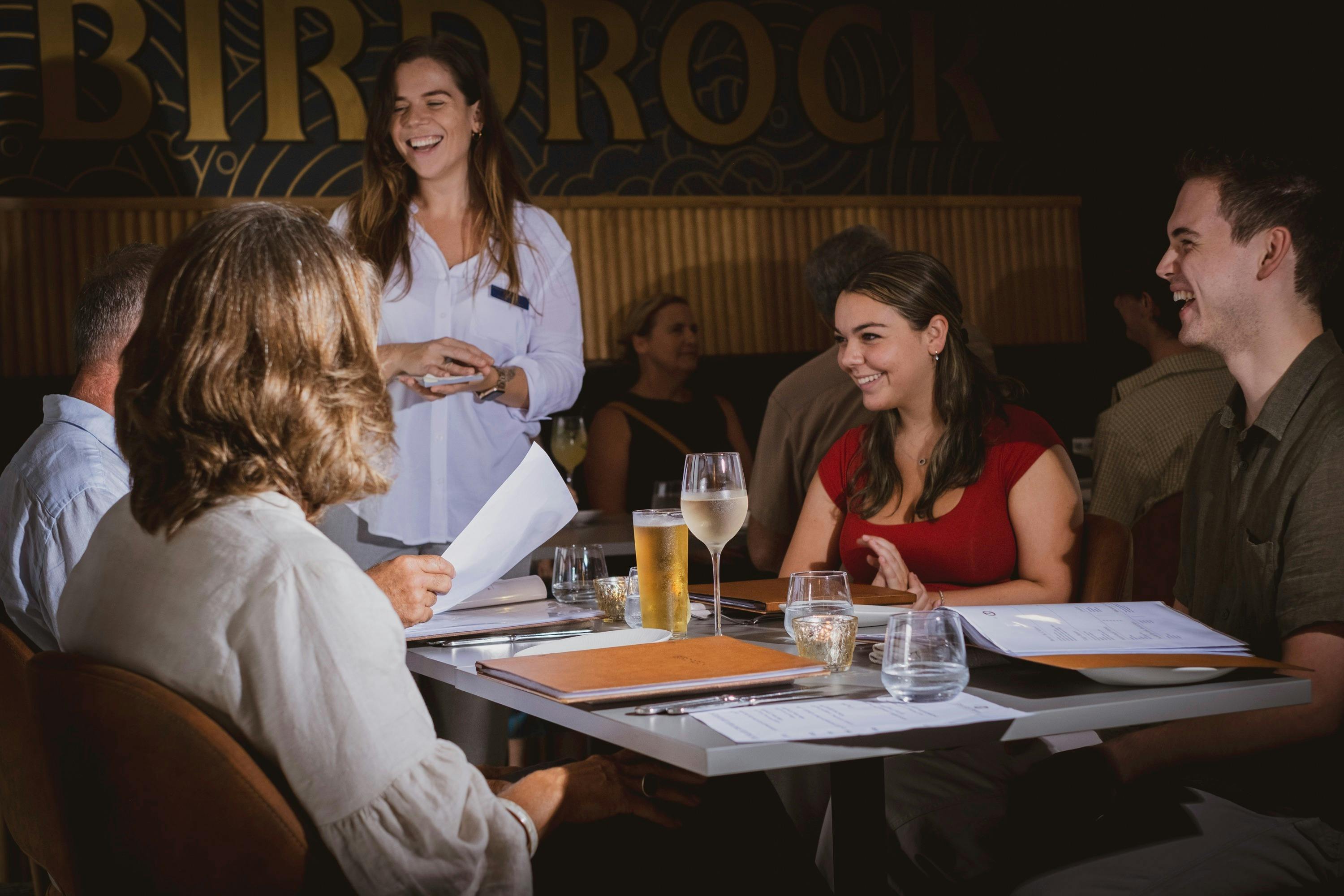 Family dining at Birdrock Bar & Grill
