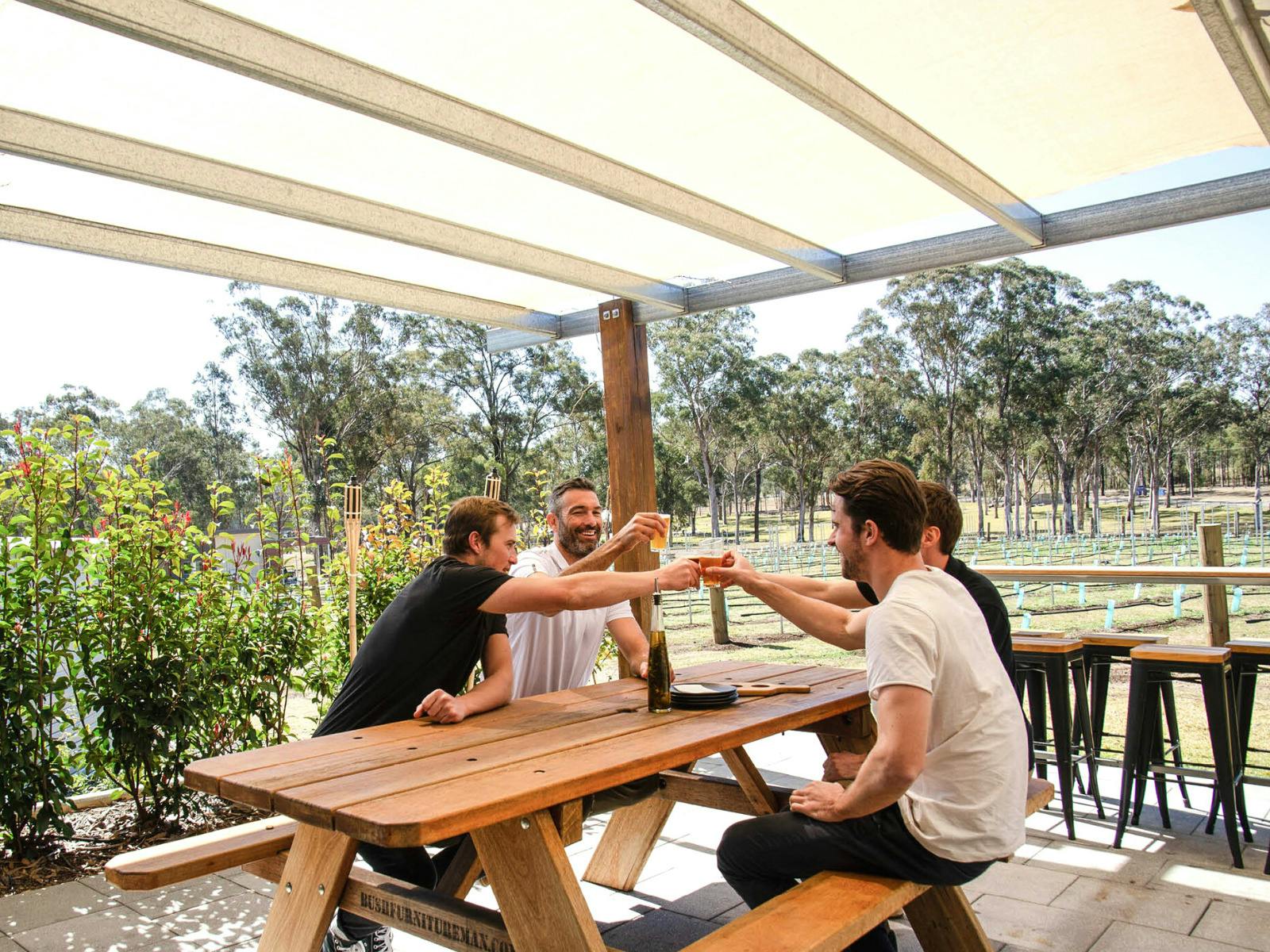 Enjoy beer tastings at IronBark Hill Brewhouse in Pokolbin, Hunter Valley.