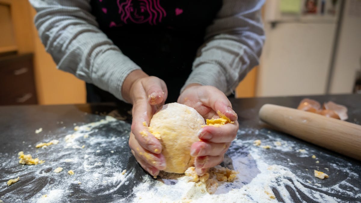 pasta dough making