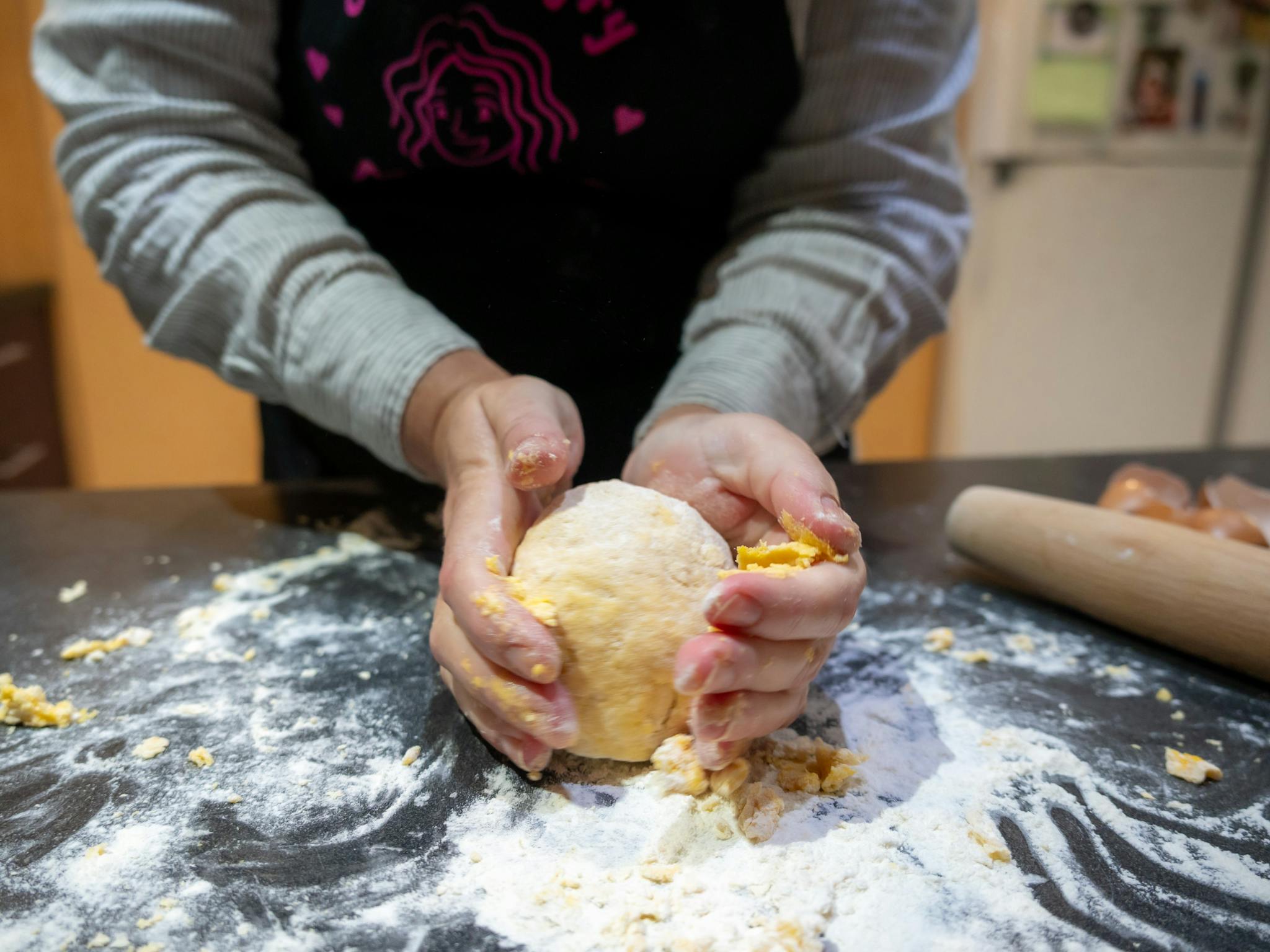 pasta dough making pasta dough making