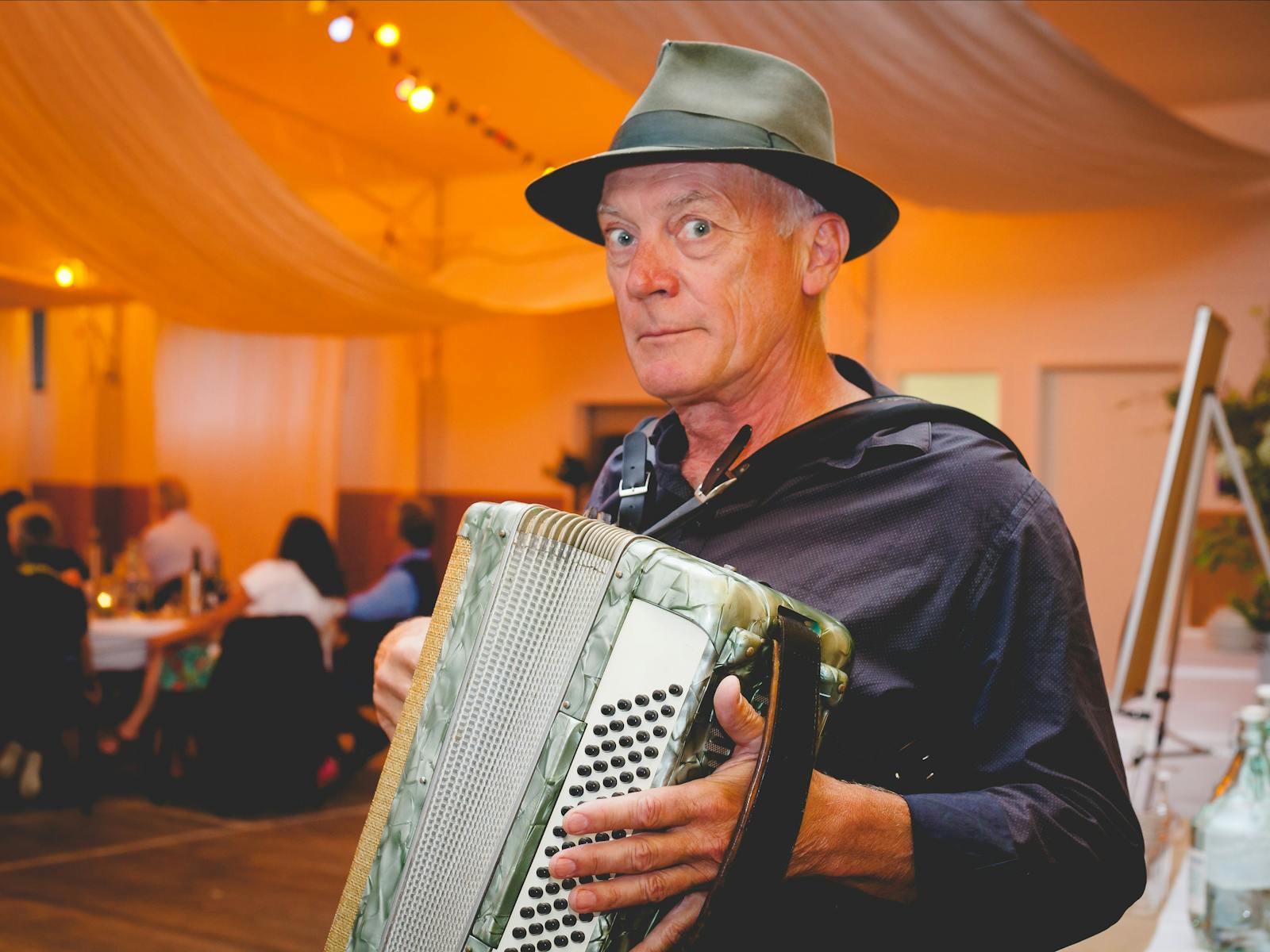 Sandro Donati and his accordian