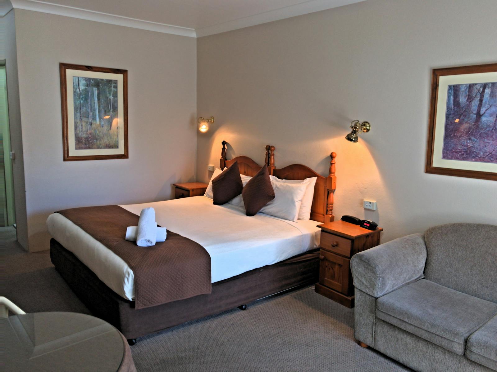 King Room has a king size bed and is suitable for up to two people