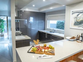 The entrance & kitchen