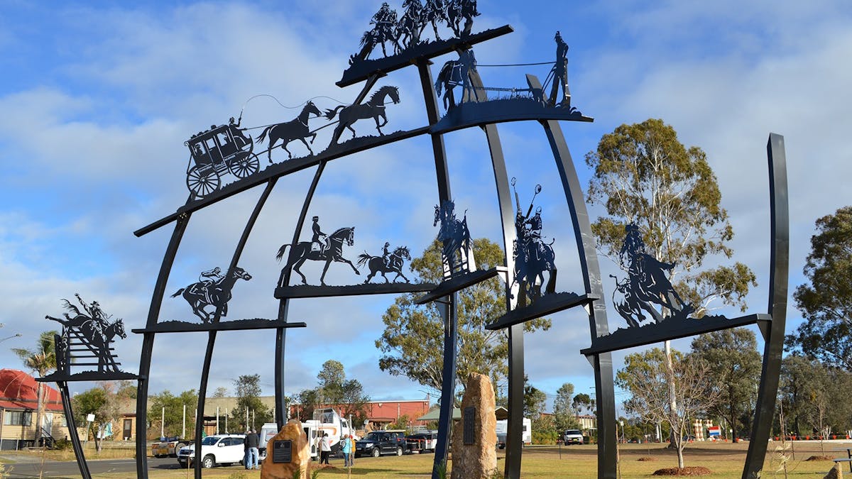 Horsepower Place Sculpture by John Simpson