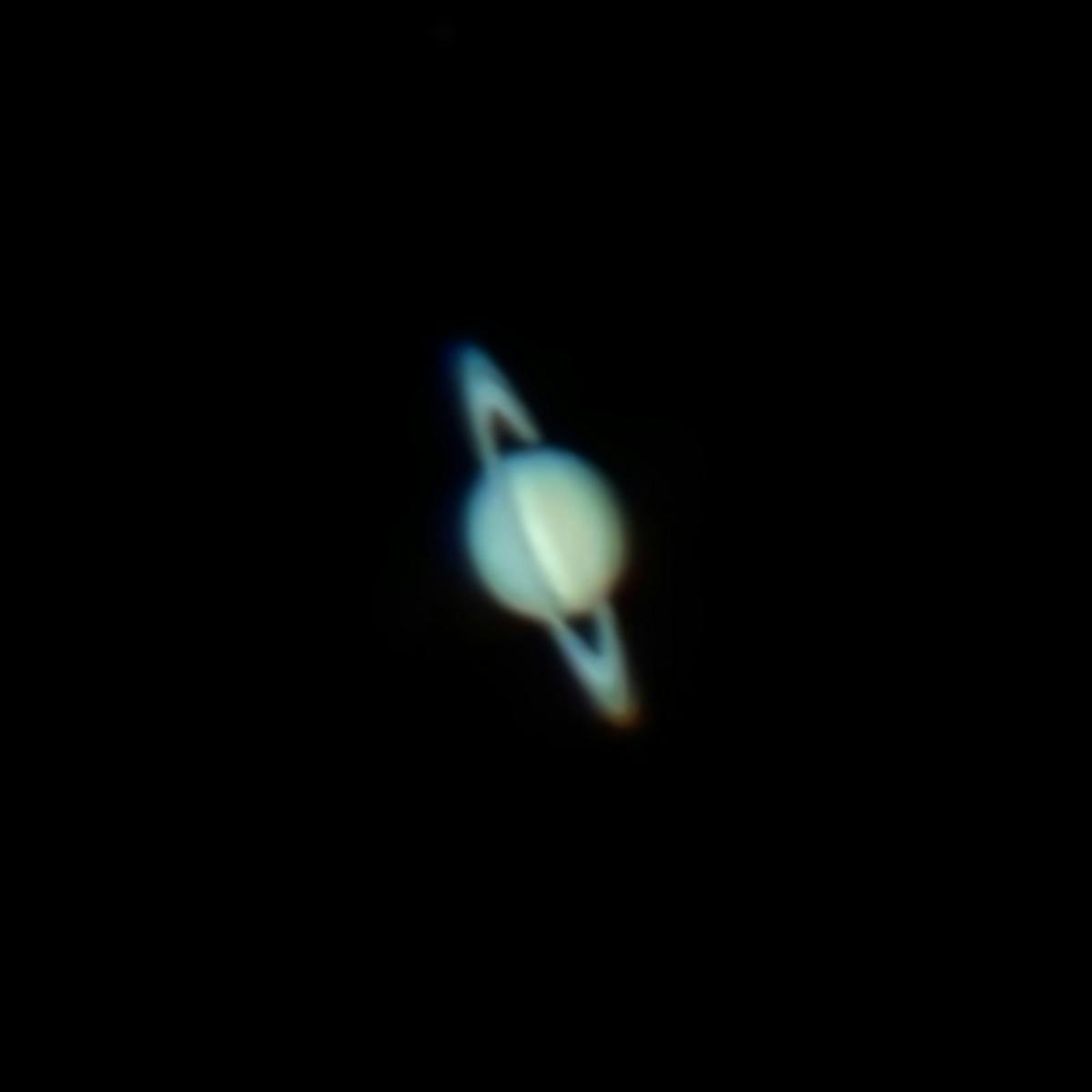 a view of Saturn through our telescope