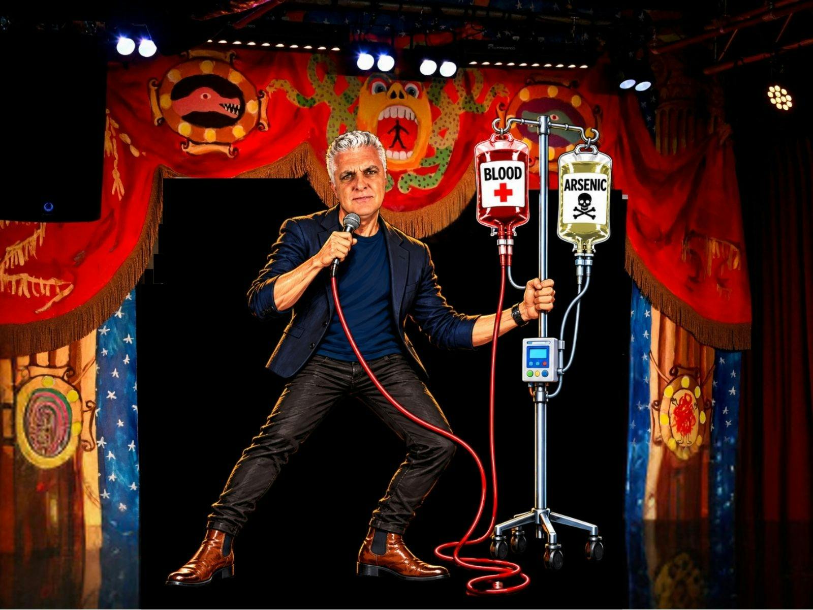 animated image of darren on stage