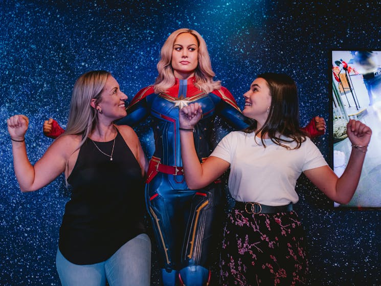Guests Posing with Captain Marvel