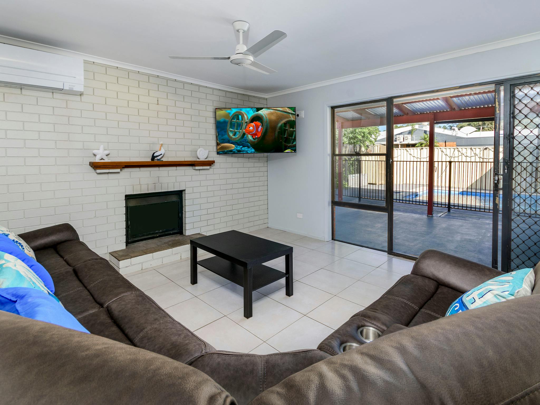 Lounge area overlooking pool Lounge area overlooking pool